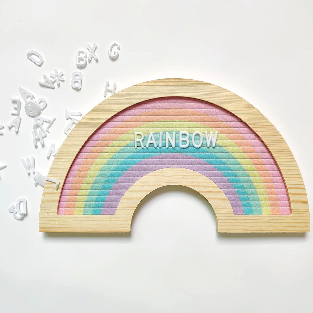 Iridescent Felt Letter Board Changeable Letter Curved Shape Board Decor For Baby, Mulit
Iridescent Felt Letter Board Changeable Letter Curved Shape Board Decor For Baby, Mulit
