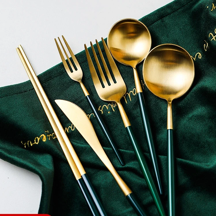 Nordic Style Luxury Gold Cutlery Hotel Coffee Ice Cream Spoon And Fork Matte Stainless Steel Flatware Sets For Wedding 1439
Nordic Style Luxury Gold Cutlery Hotel Coffee Ice Cream Spoon And Fork Matte Stainless Steel Flatware Sets For Wedding 1439