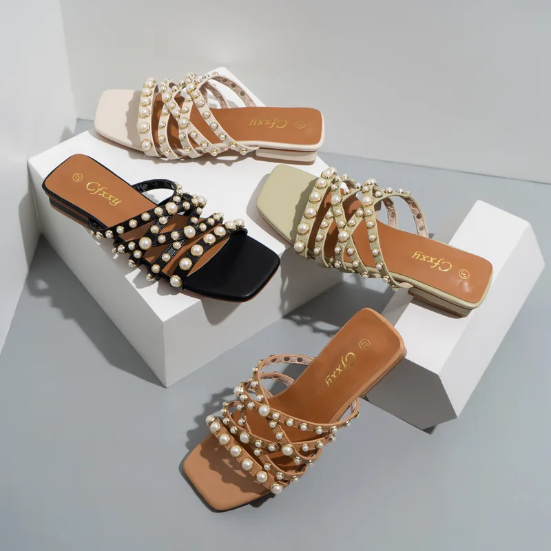 Designer Printed Pearl Tape Flat Luxury Sandals Women Famous Brands Custom Slippers Women's House Sandals Slipper
Designer Printed Pearl Tape Flat Luxury Sandals Women Famous Brands Custom Slippers Women's House Sandals Slipper