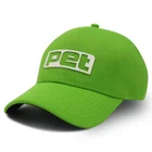 wholesales 100% Recycled PET Fabric Custom head wear environmental patch Logo one Panel Baseball cap stretch-fit cap