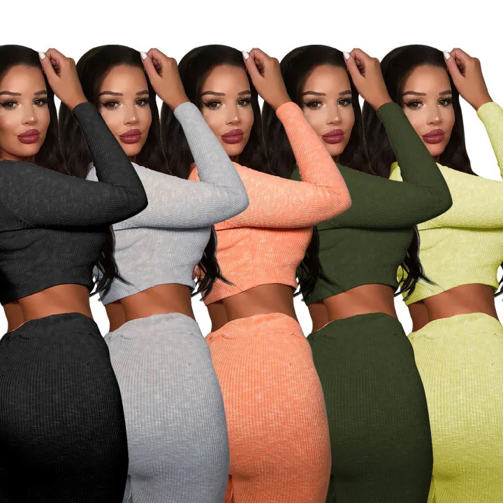 2021 DesignerWomen's Clothing Hooded Full Sleeve Crop Top Screw Thread High Waist Leggings, Picture
2021 DesignerWomen's Clothing Hooded Full Sleeve Crop Top Screw Thread High Waist Leggings, Picture