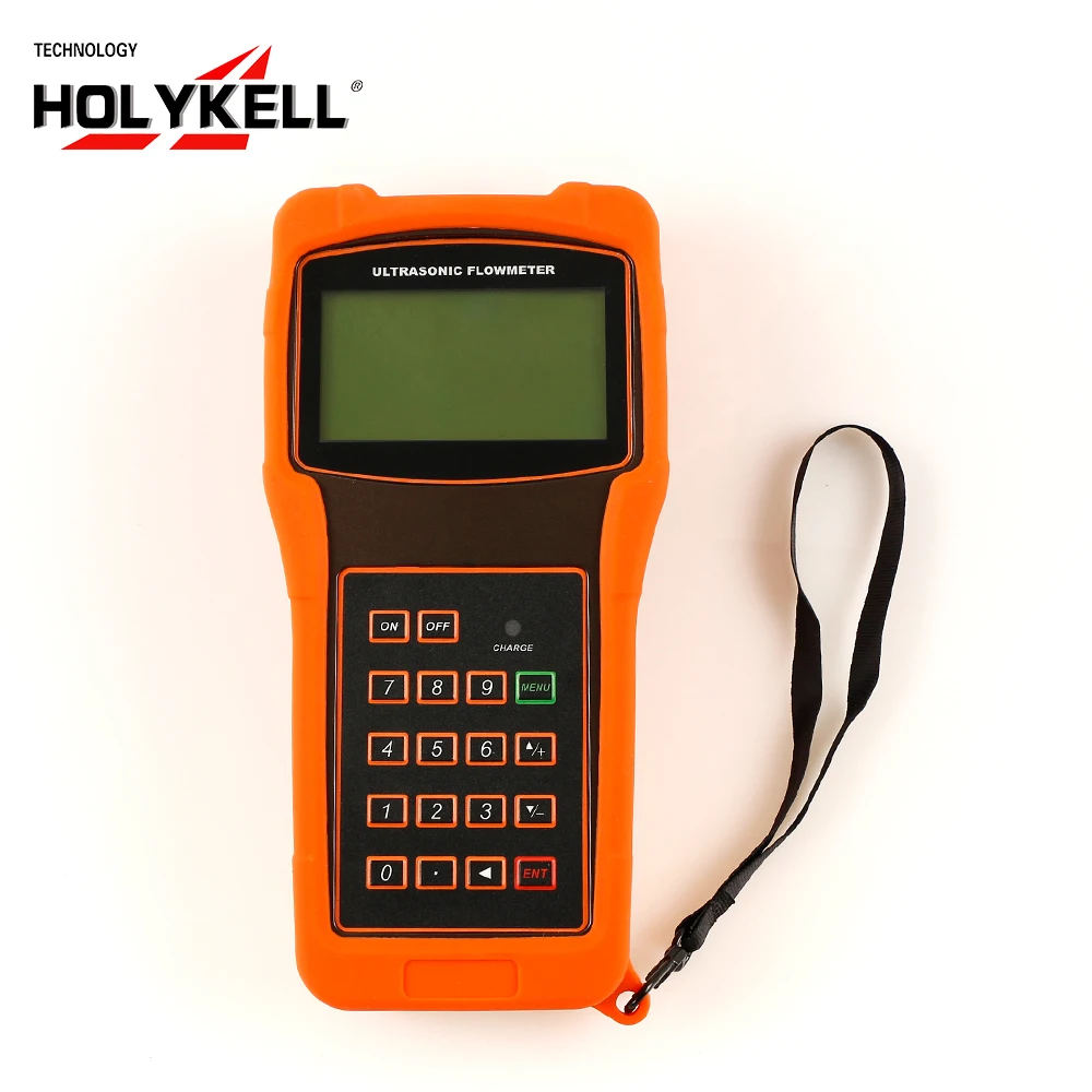 Holykell handheld ultrasonic clamp on water flow meter flowmeter,hydraulic sewage liquid ultrasonic flow meter sensor price