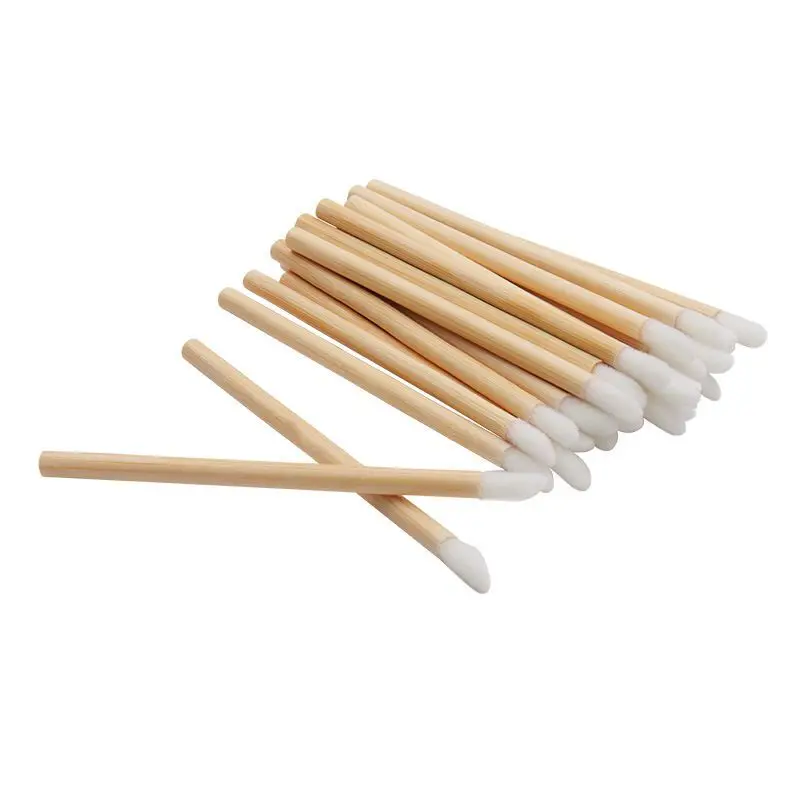 Eco makeup lip brushes Private label flocked Disposable lip brush with bamboo handle Factory wholesales
Eco makeup lip brushes Private label flocked Disposable lip brush with bamboo handle Factory wholesales