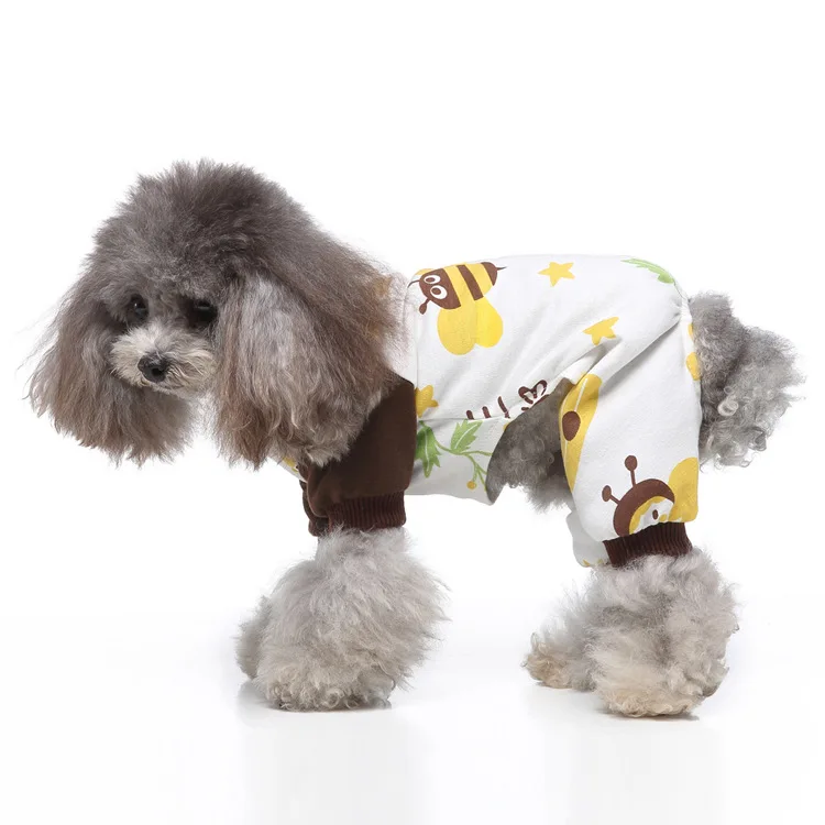 Wear High-Quality Bee Pattern Cute Pajamas All Seasons Comfortable Cotton Clothes Dog Four-Legged Pajamas Pet Clothing
Wear High-Quality Bee Pattern Cute Pajamas All Seasons Comfortable Cotton Clothes Dog Four-Legged Pajamas Pet Clothing