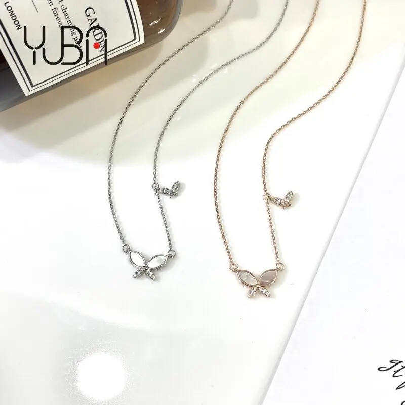Fashion natural Fritillaria Double Butterfly Charm Pendant zircon sweet wind 925 Sterling Silver Necklace Jewelryl Women's, Gold color
Fashion natural Fritillaria Double Butterfly Charm Pendant zircon sweet wind 925 Sterling Silver Necklace Jewelryl Women's, Gold color