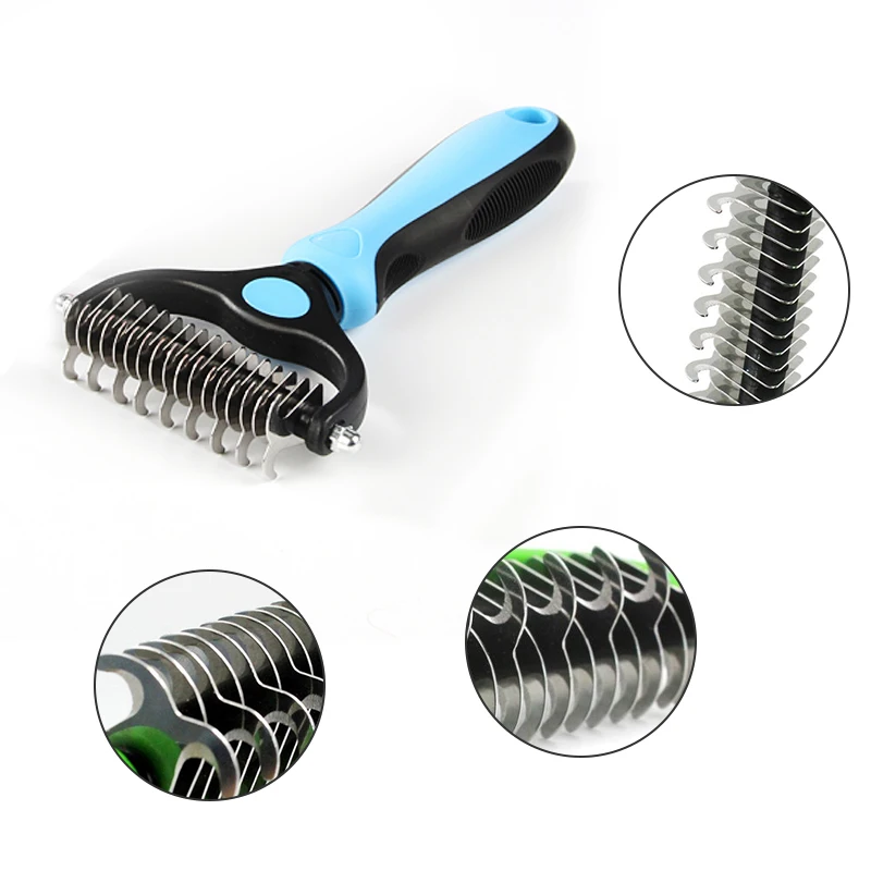 Double Sided Pet Supplies Pet Fur Knot Cutter Cat And Dog Grooming Comb Brush, Blue/red
Double Sided Pet Supplies Pet Fur Knot Cutter Cat And Dog Grooming Comb Brush, Blue/red