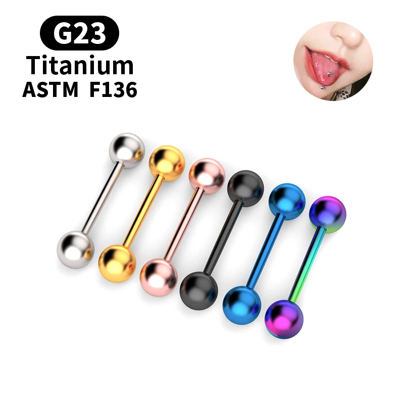 Hera Body Piercing Jewelry Two Balls Barbell Tongue Rings Screwed Tongue nail Body Piercing F136 Titanium G23 material
Hera Body Piercing Jewelry Two Balls Barbell Tongue Rings Screwed Tongue nail Body Piercing F136 Titanium G23 material