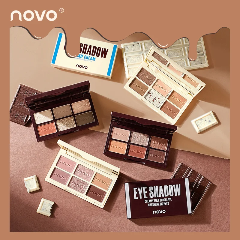 NOVO 6colors creamy milk chocolate silky eyeshadow palette no fly powder exquisite makeup bright glittery eye shadow palette
NOVO 6colors creamy milk chocolate silky eyeshadow palette no fly powder exquisite makeup bright glittery eye shadow palette