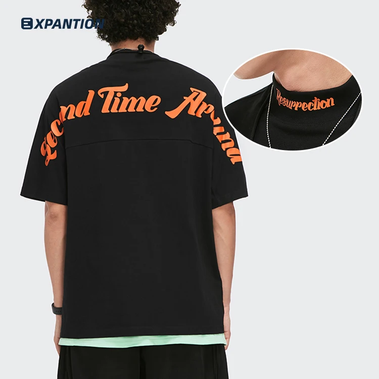 EXP OEM custom high quality drop shoulder round neck letter screen printing casual unisex men tshirt, 3 colors
EXP OEM custom high quality drop shoulder round neck letter screen printing casual unisex men tshirt, 3 colors