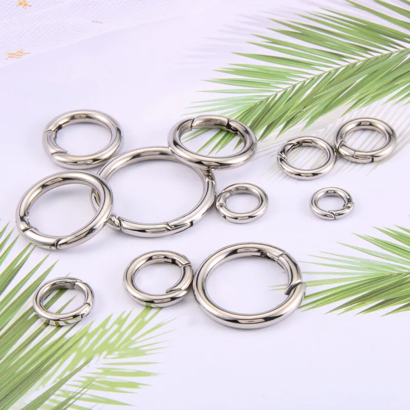 Stainless Steel Metal Spring Gate O Rings Clasp Round Enhancer Shortener Ring Spring Clasp Connector for Handbag Purse
Stainless Steel Metal Spring Gate O Rings Clasp Round Enhancer Shortener Ring Spring Clasp Connector for Handbag Purse