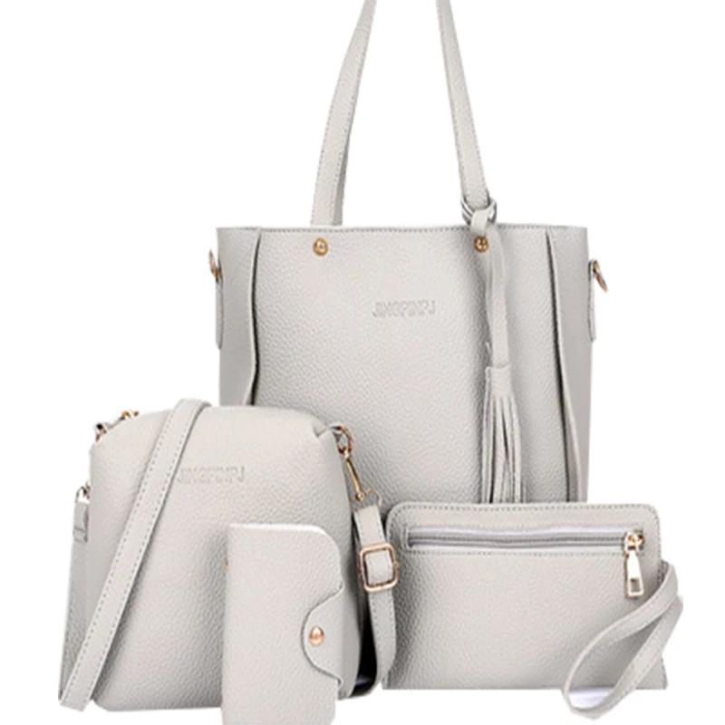 2019 New Style Fashion Purse Four-pieces Tote Mother Bag Set PU Leather Handbags for Women, Natural
2019 New Style Fashion Purse Four-pieces Tote Mother Bag Set PU Leather Handbags for Women, Natural