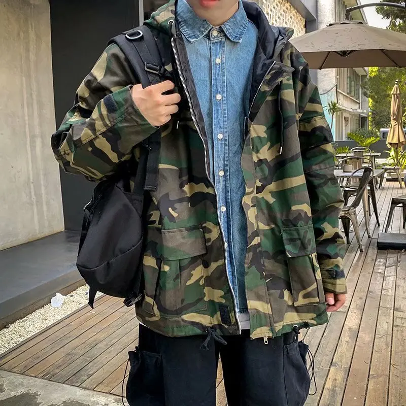 2021 New Loose Summer Korean Fashion Jackets Men Hooded Streetwear Camo Printing Outwear Male Coats Men'S Jackets, Green,gray
2021 New Loose Summer Korean Fashion Jackets Men Hooded Streetwear Camo Printing Outwear Male Coats Men'S Jackets, Green,gray