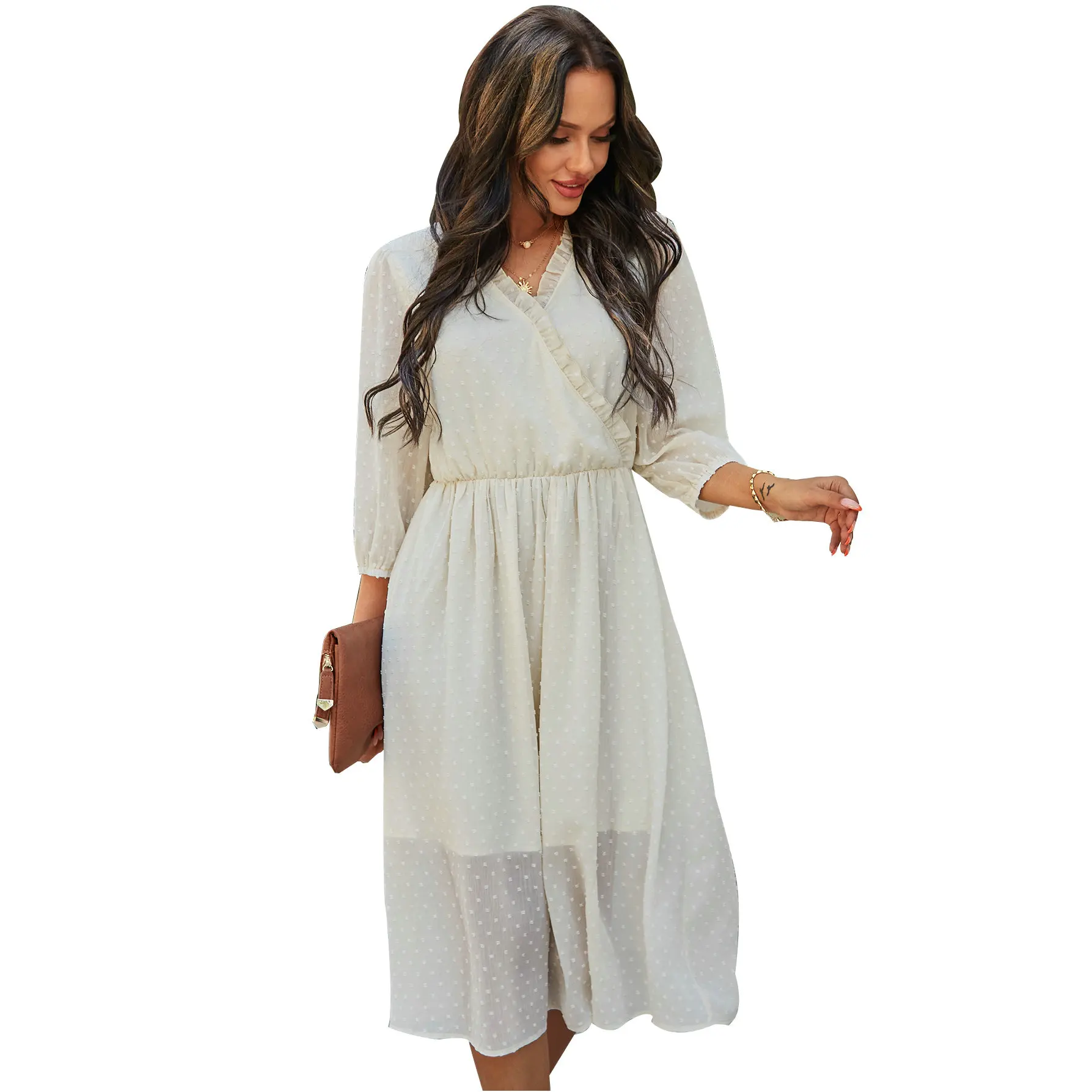 2022 Popular Promotional V-neck Slim Waist Elegant Women Summer Fashion Dress Casual Maxi Long Dresses And Fresh
2022 Popular Promotional V-neck Slim Waist Elegant Women Summer Fashion Dress Casual Maxi Long Dresses And Fresh