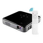 Wireless Android Mini dlp led portable outdoor smart home theatre projector support 4K Airplay Miracast 2.4G remote