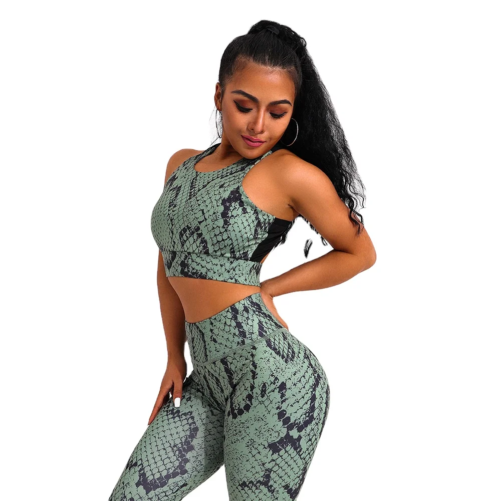 2 Pieces Snake Print Yoga Set Women Sportswear Gym Clothing Fitness Leggings Workout Sports Suit Female
2 Pieces Snake Print Yoga Set Women Sportswear Gym Clothing Fitness Leggings Workout Sports Suit Female