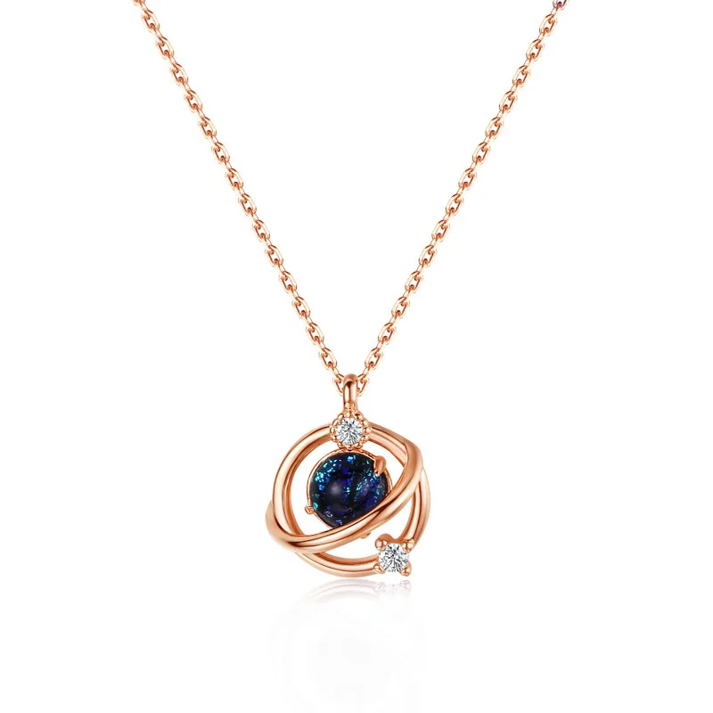 Charare fancy 925 sterling silver planet drool zircon pendant necklace, Silver, rose gold
Charare fancy 925 sterling silver planet drool zircon pendant necklace, Silver, rose gold
