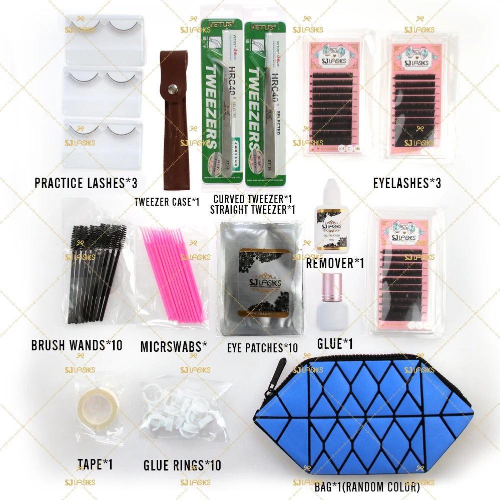 MINI Eyelash Extensions Kit Glue Ring Brushes Eye Pads Practice Tape Pink Brushes Custom False Eyelash Packaging Lashes Set, Natural
MINI Eyelash Extensions Kit Glue Ring Brushes Eye Pads Practice Tape Pink Brushes Custom False Eyelash Packaging Lashes Set, Natural