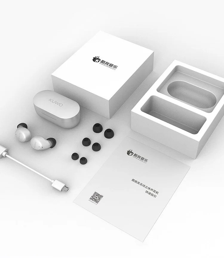 KUWO TWS Wireless Stereo Earphones Noise reduction with Bluetooth 5.0 Headset Fingerprint Touch Control Mic Earbuds - ANKUX.COM