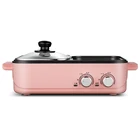 mini electric bbq grill with hot pot electric cooking hot pot