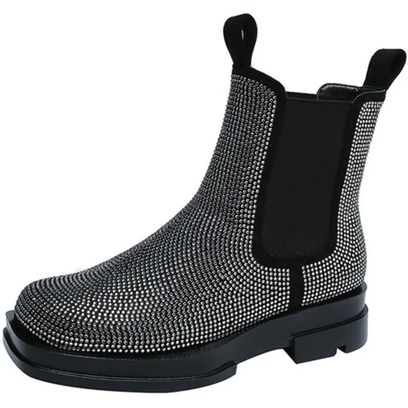 Dropshipping Custom Logo 2021 New Luxury Rhinestone Chelsea Boots Women Wedges Winter Shoes Fashion Crystal Platform Short Boot
Dropshipping Custom Logo 2021 New Luxury Rhinestone Chelsea Boots Women Wedges Winter Shoes Fashion Crystal Platform Short Boot