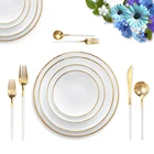 Wholesale Cheap gold rim wedding plates Charger Plates Wedding