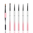 2019 New Arrival Baby Pink Mental Handle PolyGel Spatula Nail Brush