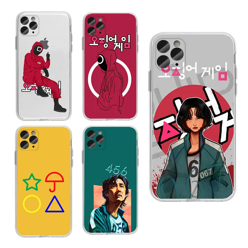 XUFANG 2021 Hot Selling Wholesale Fashion Cartoon squid game Mobile Phone Case for Mobile Phones 12/13/7/8, 10 colors in stock
XUFANG 2021 Hot Selling Wholesale Fashion Cartoon squid game Mobile Phone Case for Mobile Phones 12/13/7/8, 10 colors in stock