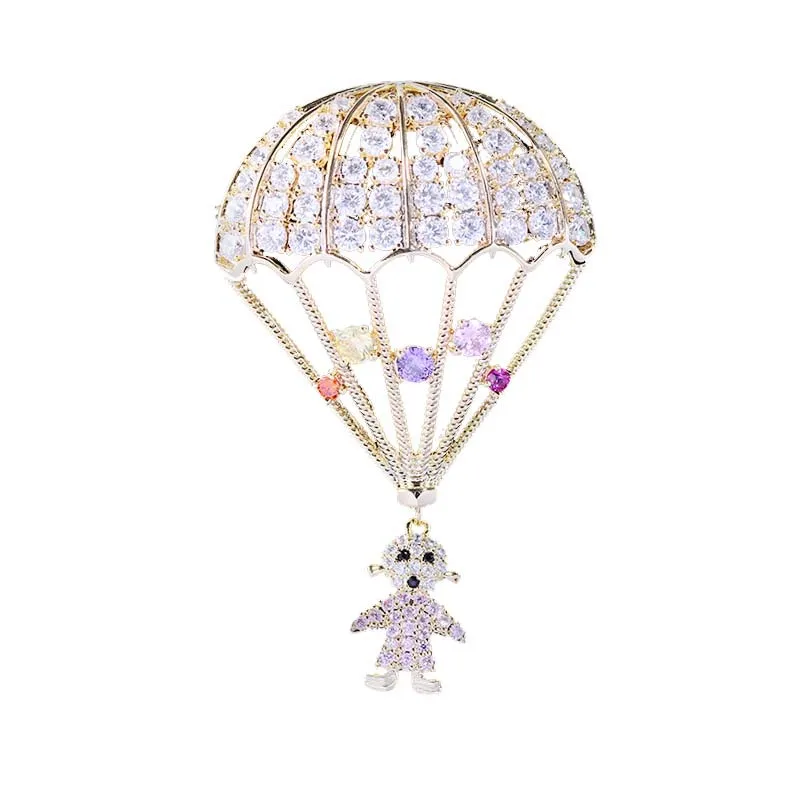 Metal Copper Alloy Zircon High Quality Jewelry Fashion Parachute Hot Air Balloon Pin Brooches And Pins For Dresses
Metal Copper Alloy Zircon High Quality Jewelry Fashion Parachute Hot Air Balloon Pin Brooches And Pins For Dresses