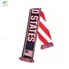 USA American Flag Pattern Acrylic knitted Soccer Fans Scarf