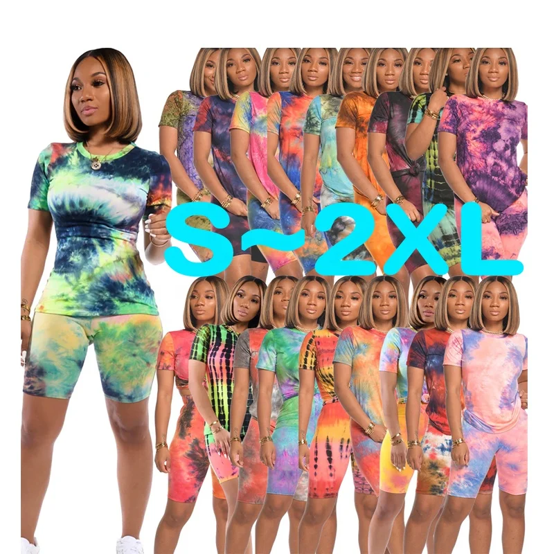 2021 Wholesale Fashion Summer Short Sleeve Tie Dye Sports Wear Jogger Lounge Outfit Jogging Pant 2 Piece Set Women
2021 Wholesale Fashion Summer Short Sleeve Tie Dye Sports Wear Jogger Lounge Outfit Jogging Pant 2 Piece Set Women