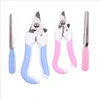 Pet Toe Care Stainless Steel Dogs Cats Claw Nail Clippers Cutter Nail File Portable Scissors Trim Nails