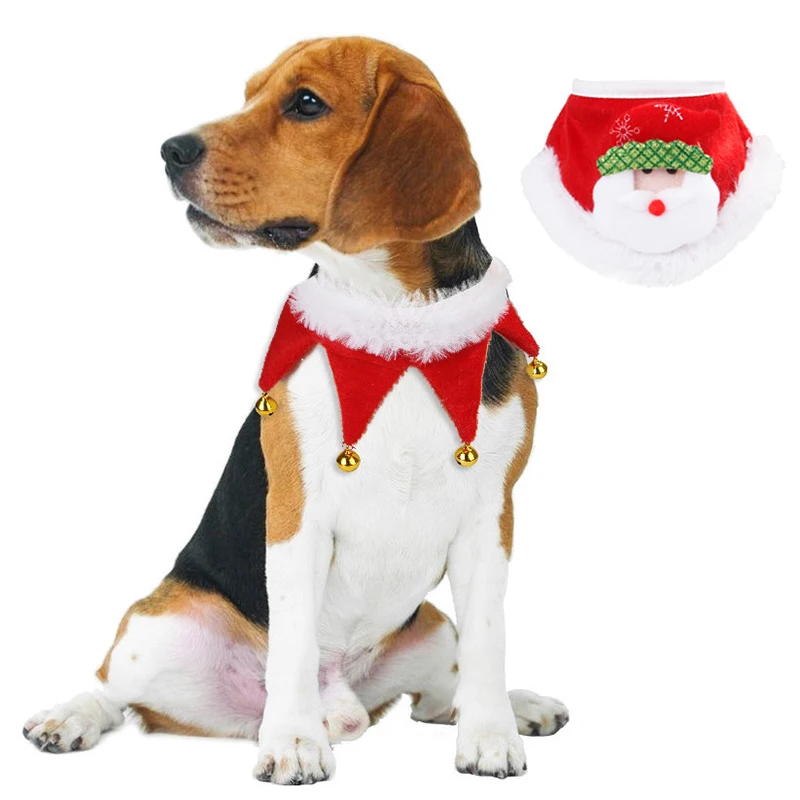 Amazon hot sell Pet dress up Fashion christmas Santa Claus Dog Collar with Bell 
Amazon hot sell Pet dress up Fashion christmas Santa Claus Dog Collar with Bell
