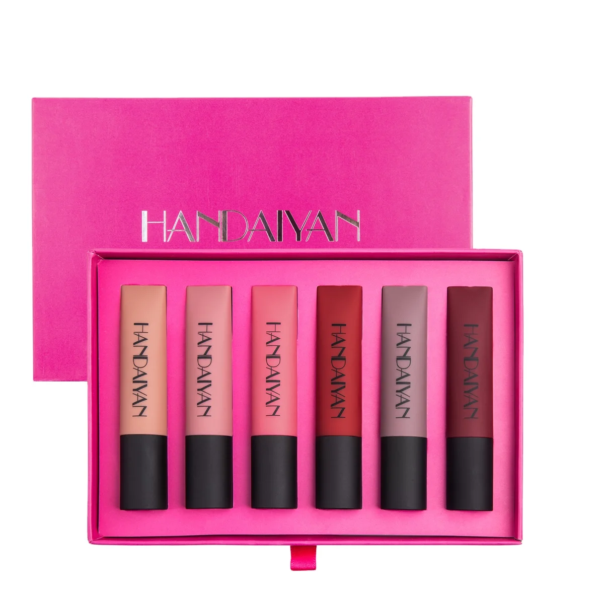 HANDAIYAN 6PCS Non-Stick Gift Box Make up Gift Set Multi Lip Gloss Liquid Lipstick Set Lip Tint Long Lasting Matte Lipgloss Set
HANDAIYAN 6PCS Non-Stick Gift Box Make up Gift Set Multi Lip Gloss Liquid Lipstick Set Lip Tint Long Lasting Matte Lipgloss Set