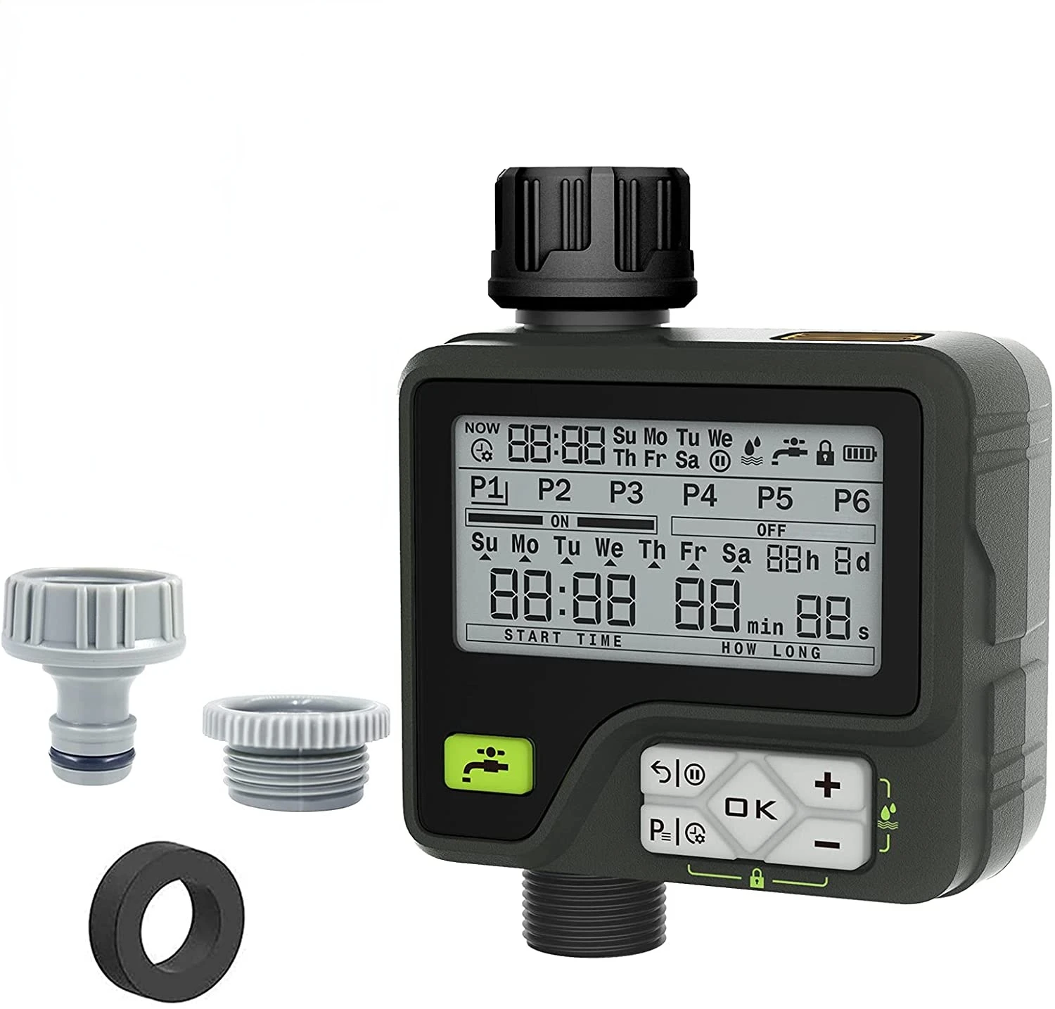Kazeila Water Timer Irrigation Timer with 6 Separate Watering Programs Hose Timer
Kazeila Water Timer Irrigation Timer with 6 Separate Watering Programs Hose Timer