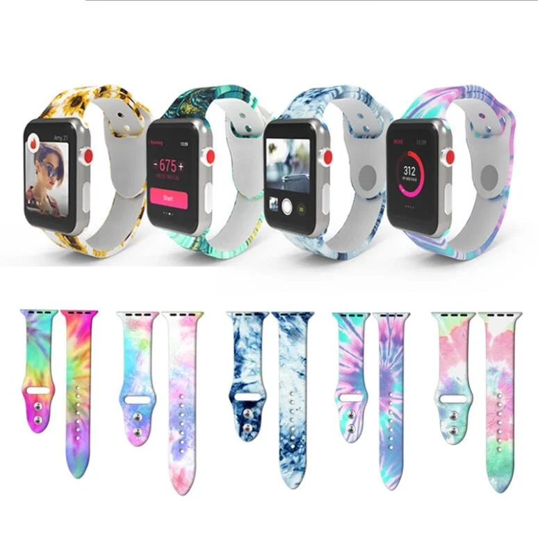 Fashion Tie Dye Color Printing Rubber Soft Wrist Strap For Apple Watch, Optional or custominzed
Fashion Tie Dye Color Printing Rubber Soft Wrist Strap For Apple Watch, Optional or custominzed