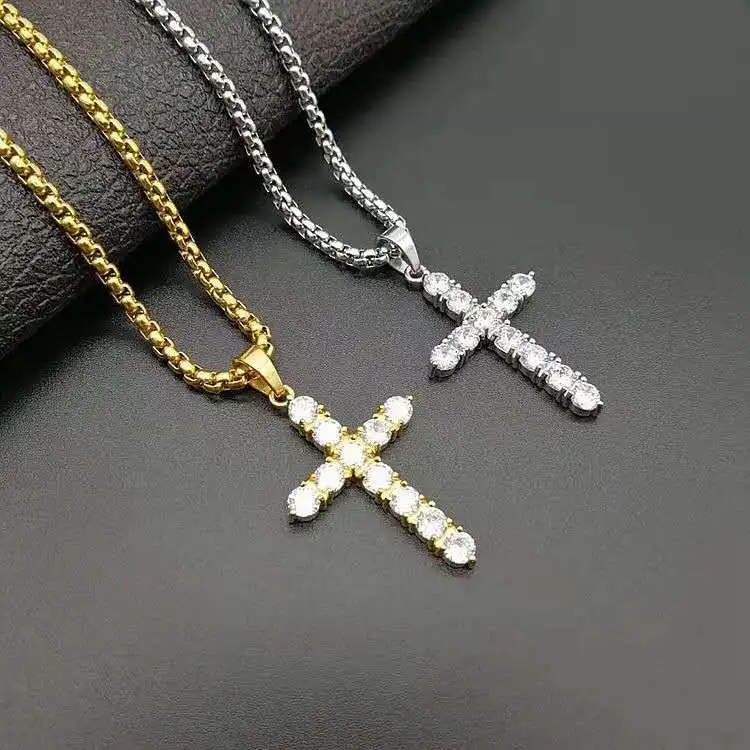 Jialin Jewelry Fashionable Jewellery Shine Crucifix Shape 3A Zircon Cross Necklaces for women
Jialin Jewelry Fashionable Jewellery Shine Crucifix Shape 3A Zircon Cross Necklaces for women