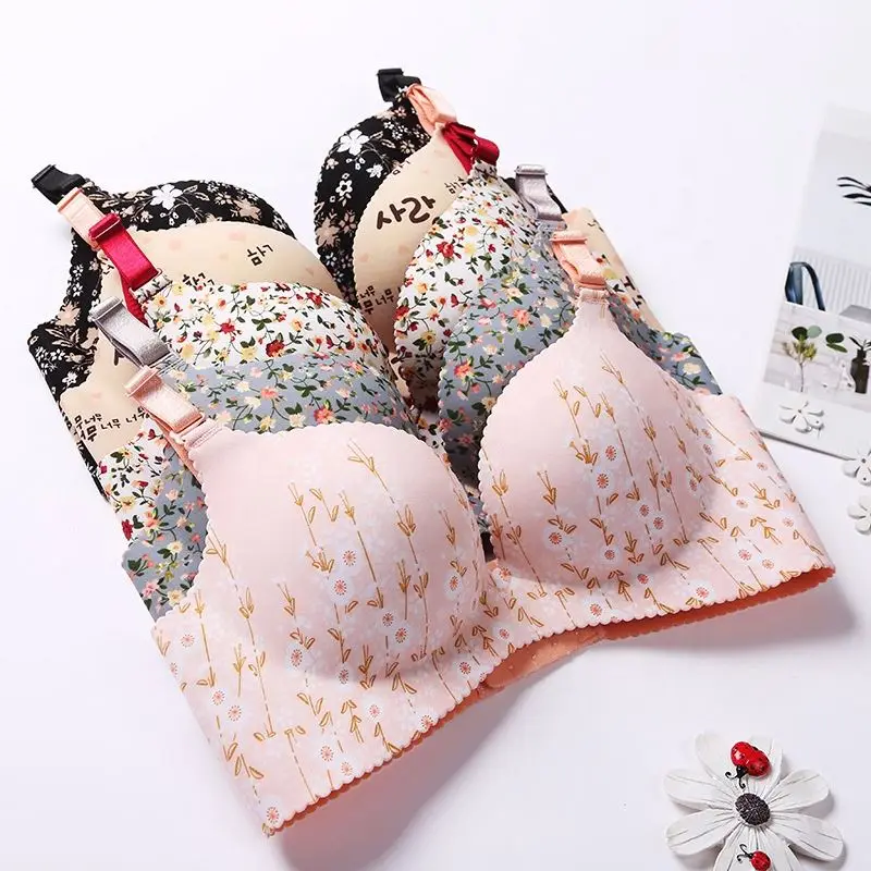 Wholesale Girl comfortable wire free one piece seamless women push up bras prints bra sets, 14 colors 
Wholesale Girl comfortable wire free one piece seamless women push up bras prints bra sets, 14 colors