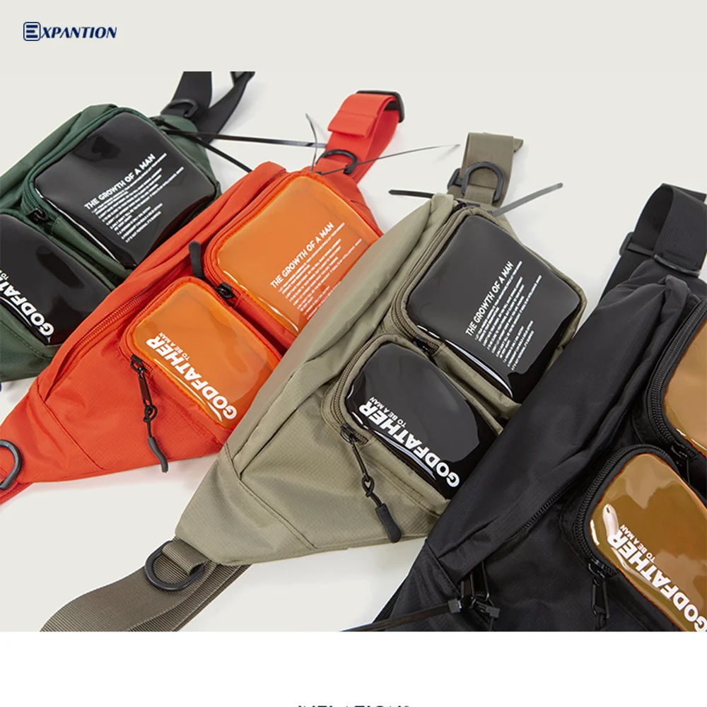 EXP Brand Multi-pocket Double Zipper Streetwear Waist Bag Clear Fanny Pack Belt Bag, Black, khaki, green, orange red
EXP Brand Multi-pocket Double Zipper Streetwear Waist Bag Clear Fanny Pack Belt Bag, Black, khaki, green, orange red