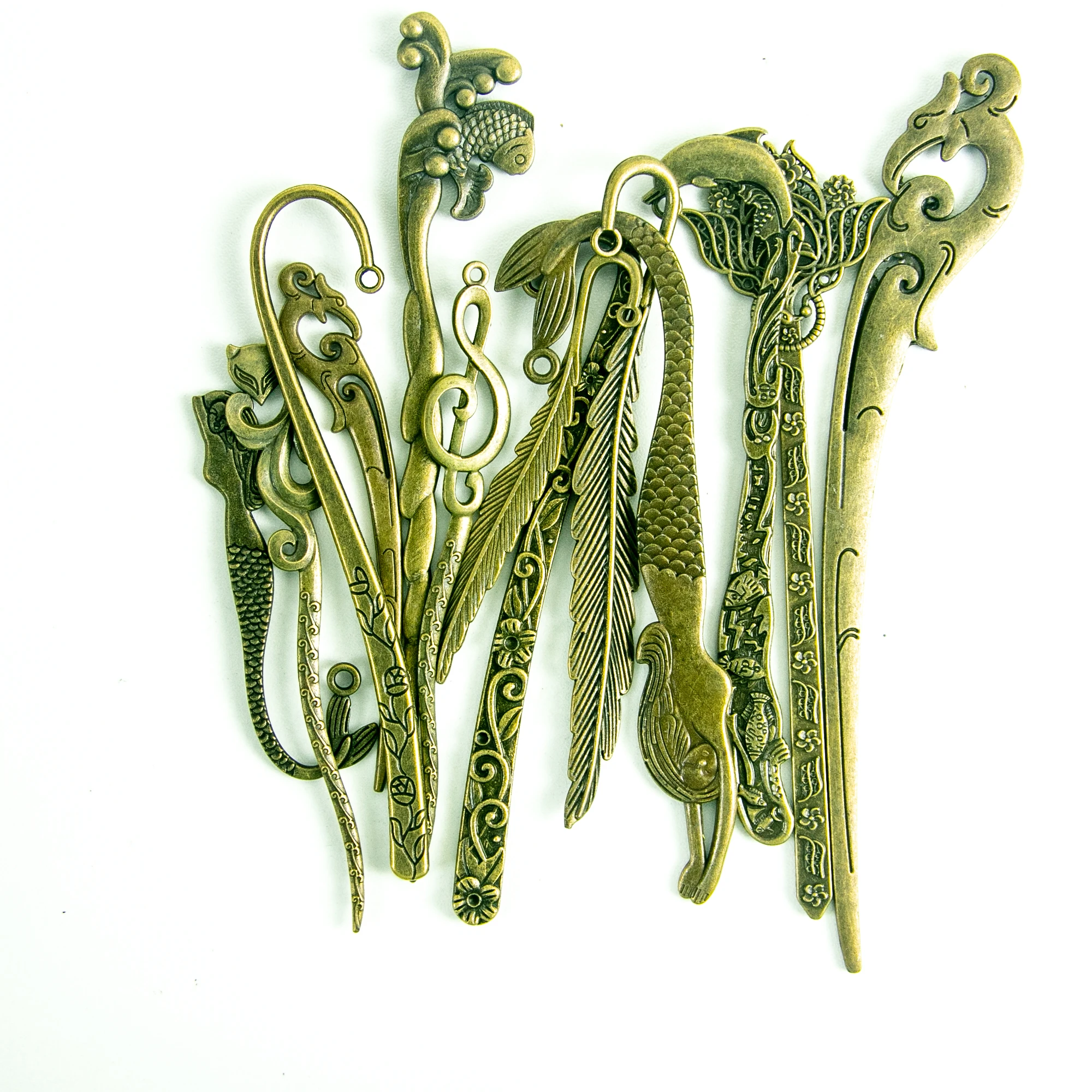 

Mixed Bookmarks Designs Zinc Alloy Antique Bronze For Beading Gift Craft Handmade 13pcs per Lot(M009) New Arrival