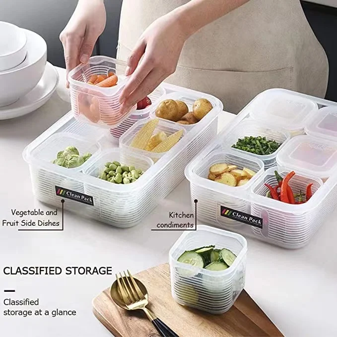 hot kitchen accessories plastic storage box Food container 6 detachable small boxes Storage box Food container
hot kitchen accessories plastic storage box Food container 6 detachable small boxes Storage box Food container