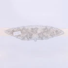 White Bead Bridal Embroider Sash Applique For Dress