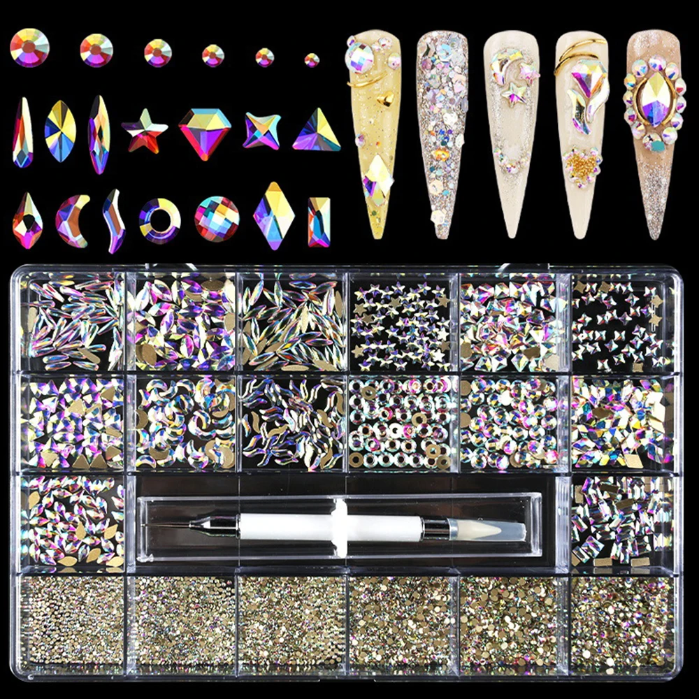 Crystal Rainbow Nail Art Mix Shape Fancy Shaped Glass Big Crystal Diamond Nail Rhinestone Art Decoration Rhinestones, Picture
Crystal Rainbow Nail Art Mix Shape Fancy Shaped Glass Big Crystal Diamond Nail Rhinestone Art Decoration Rhinestones, Picture