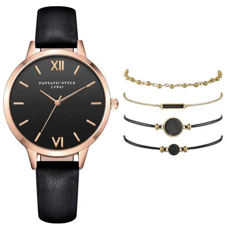Wholesale Fashion 5 Piece Set bangle Watch set Fashion women Smart Bracelet layered wrist watch
Wholesale Fashion 5 Piece Set bangle Watch set Fashion women Smart Bracelet layered wrist watch