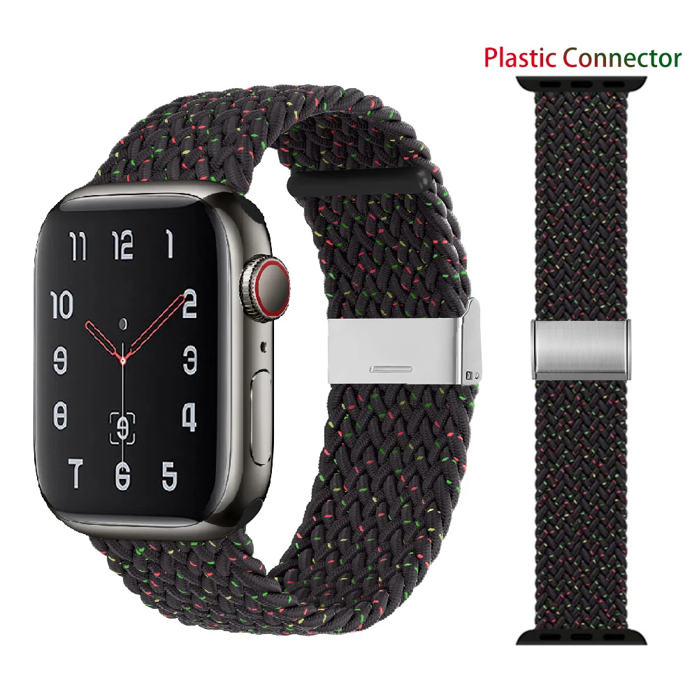 Plastic Connector Black Unity Elastic Solo Nylon Loop Watch Band Strap For Apple iWatch Series 7 6 5 4 3 2 1
Plastic Connector Black Unity Elastic Solo Nylon Loop Watch Band Strap For Apple iWatch Series 7 6 5 4 3 2 1
