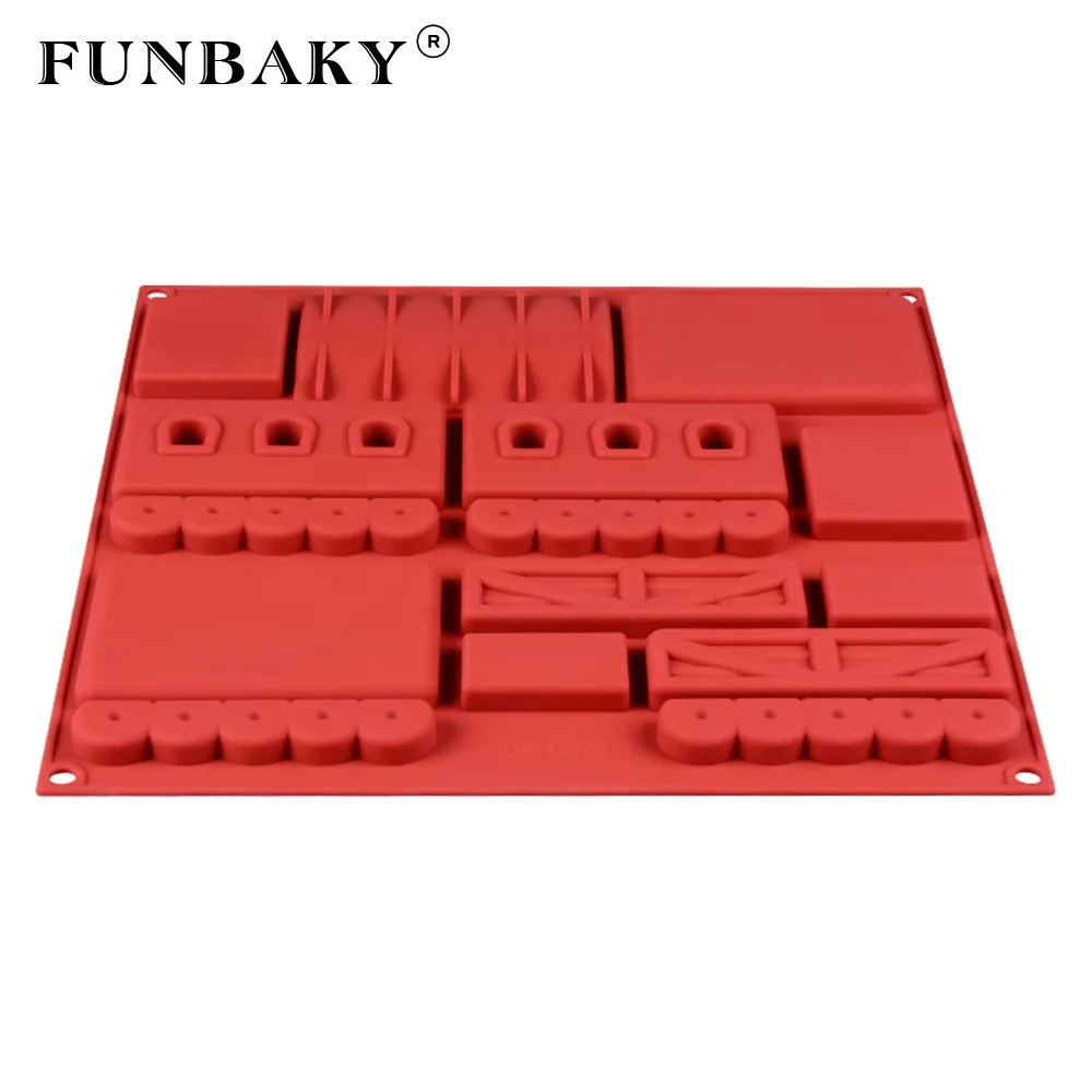 FUNBAKY Home use toy train shape cookies biscuit chocolate chips silicone mold handcraft cake decorating making kits, Customized color
FUNBAKY Home use toy train shape cookies biscuit chocolate chips silicone mold handcraft cake decorating making kits, Customized color