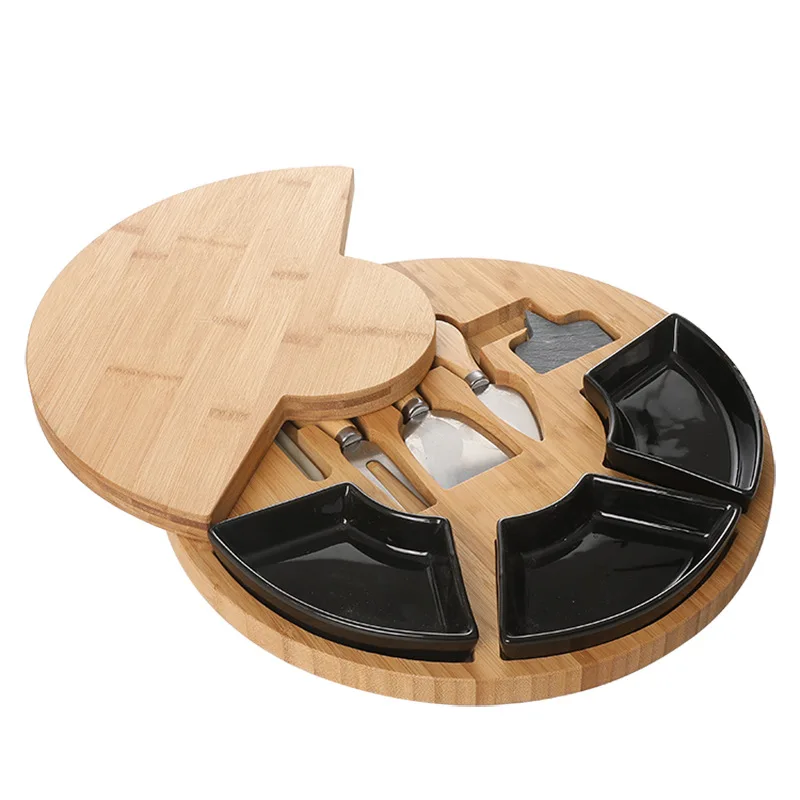 Cutting Serving Tray Bamboo Cheese Plate Board And Knife Set Modern With 3 Black Ceramic Cups
Cutting Serving Tray Bamboo Cheese Plate Board And Knife Set Modern With 3 Black Ceramic Cups