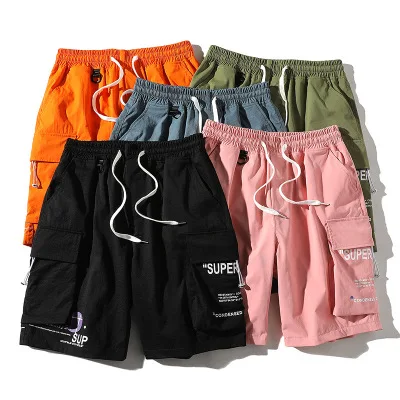 New Men's Trend Letter Print Shorts Men Cargo Shorts Summer Drawstring Casual Knee Length Shorts Male
New Men's Trend Letter Print Shorts Men Cargo Shorts Summer Drawstring Casual Knee Length Shorts Male