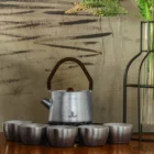 2019 popular new technology Chinese titanium crystal Kung Fu tea pot set with gift box