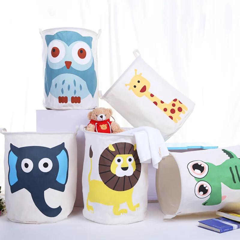 Fashion cartoon canvas dirty clothes hamper laundry basket Toy storage basket Cylindrical storage basket
Fashion cartoon canvas dirty clothes hamper laundry basket Toy storage basket Cylindrical storage basket