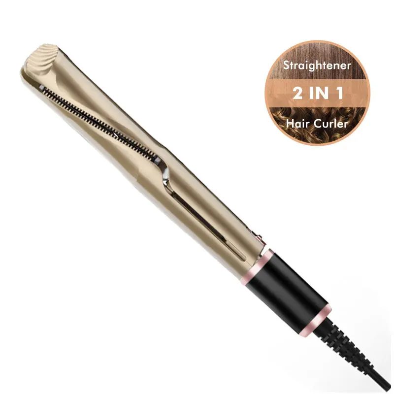 New Twisted Straightening Iron Ceramic 2 In 1 Heating Plate Gold Digital Flat Iron Hair Straightener
New Twisted Straightening Iron Ceramic 2 In 1 Heating Plate Gold Digital Flat Iron Hair Straightener